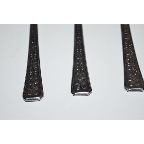 INTERPUR Stainless Japan FLORENZ  4 PETALS Flower 4 Teaspoons 6 1/2" - Picture 6 of 7